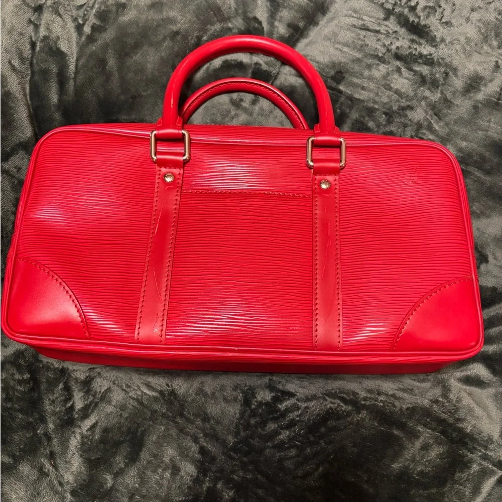 Louis Vuitton Red Epi Handbag